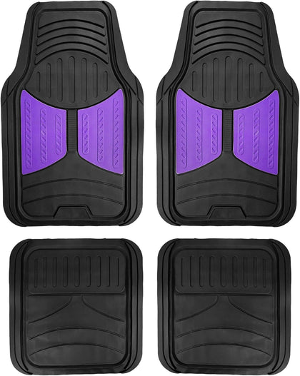 Automotive Floor Mats Purple Climaproof for All Weather Protection Universal Fit Heavy Duty Rubber fits Most Cars
