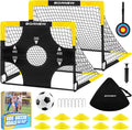 Kid Soccer Goal and Soccer Ball Targets Set - 6x4 / 4X3 ft Soccer Goal | Backyard & Indoor Portable Pop Up Soccer Net