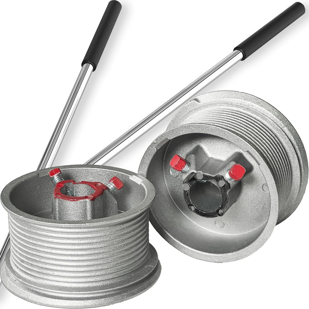 2-Pack Garage Door Winding Bars & Standard Lift Cable Drums (1 Pair) - Fits Up to 12ft Doors