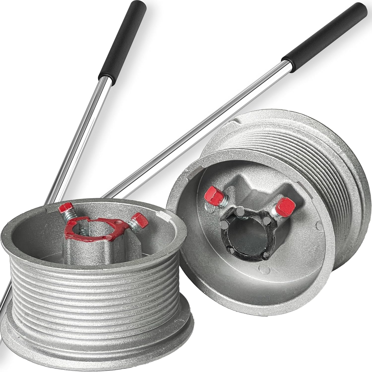 2-Pack Garage Door Winding Bars & Standard Lift Cable Drums (1 Pair) - Fits Up to 12ft Doors