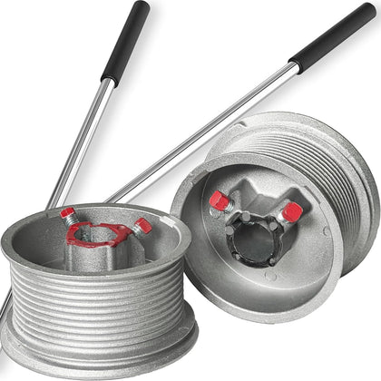 2-Pack Garage Door Winding Bars & Standard Lift Cable Drums (1 Pair) - Fits Up to 12ft Doors