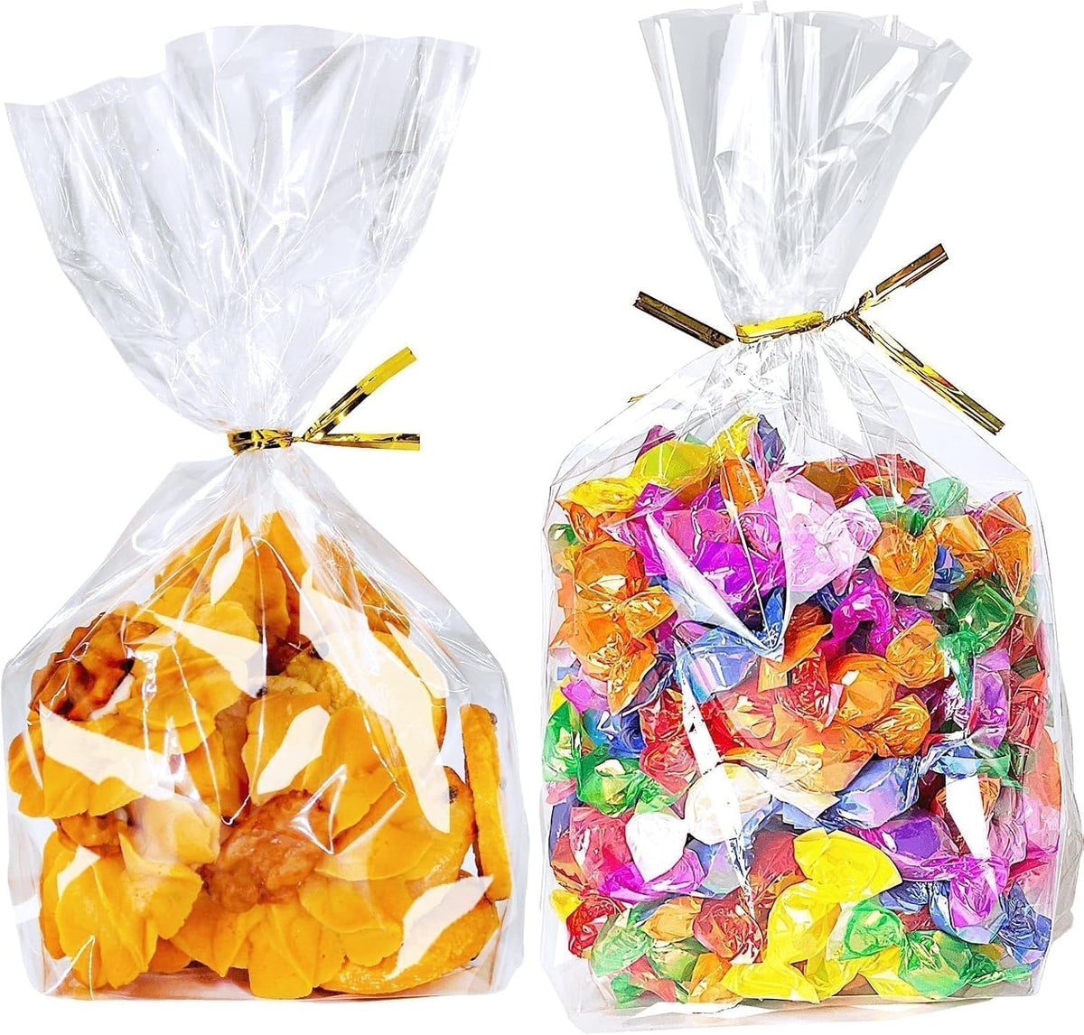 Cellophane Treat Bags 6x9 Inch, 50 Pack, Clear Goodie Bags