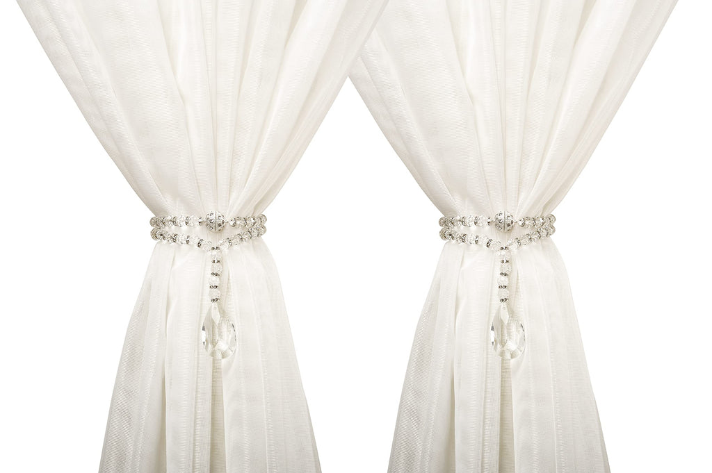Luxury Crystal Beaded Magnetic Curtain Tieback, Crystal