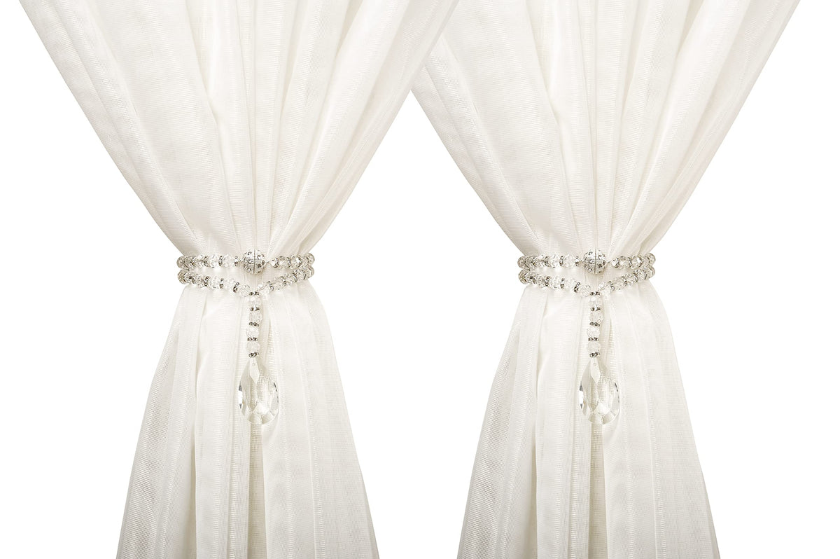 Luxury Crystal Beaded Magnetic Curtain Tieback, Crystal