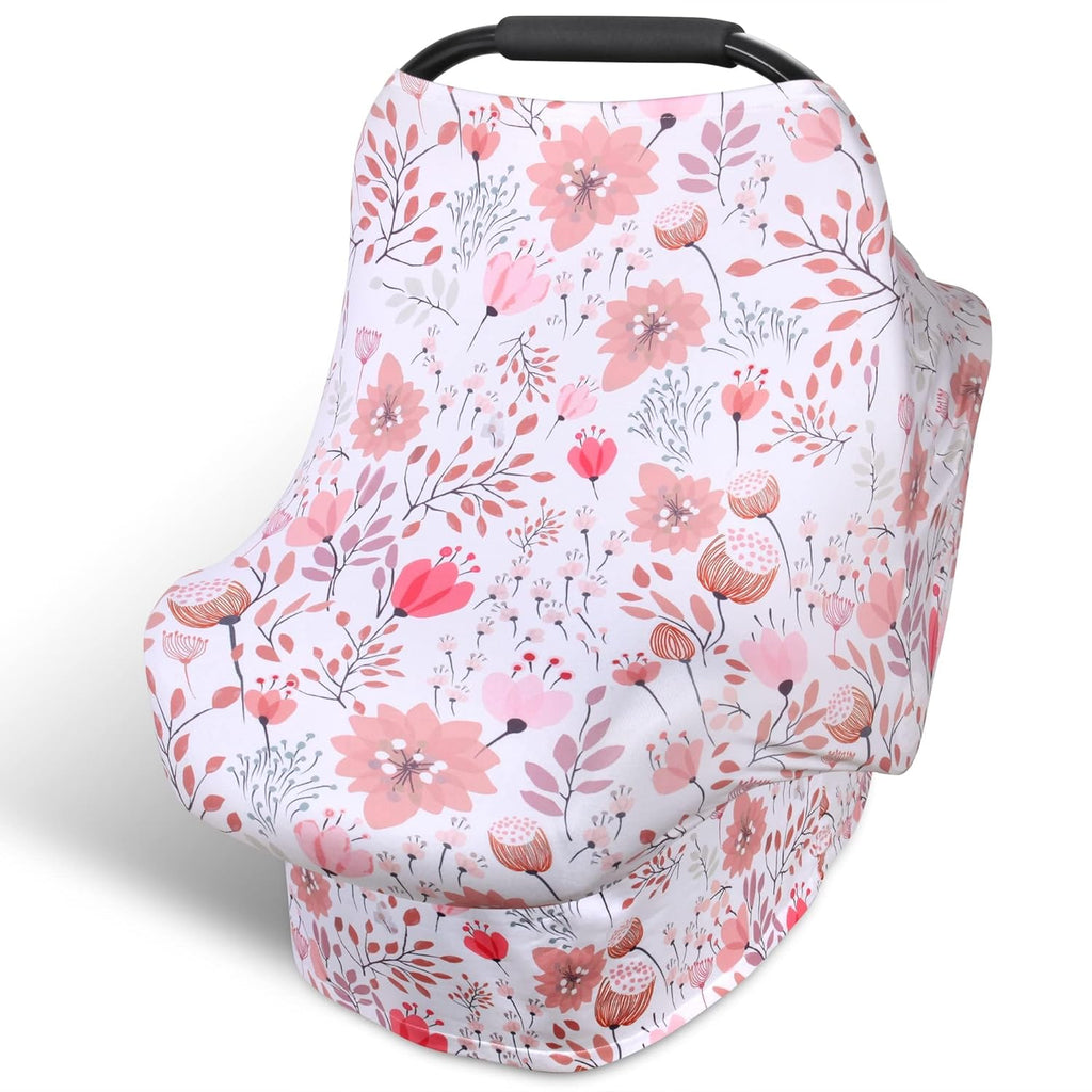 All-in-1 Car Seat Cover Baby, Carseat Covers for Girl Boy, Stretchy Soft Infant Car Seat Cover, Multi-use Baby