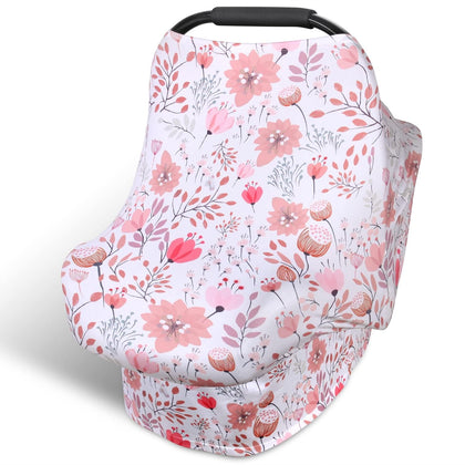 All-in-1 Car Seat Cover Baby, Carseat Covers for Girl Boy, Stretchy Soft Infant Car Seat Cover, Multi-use Baby