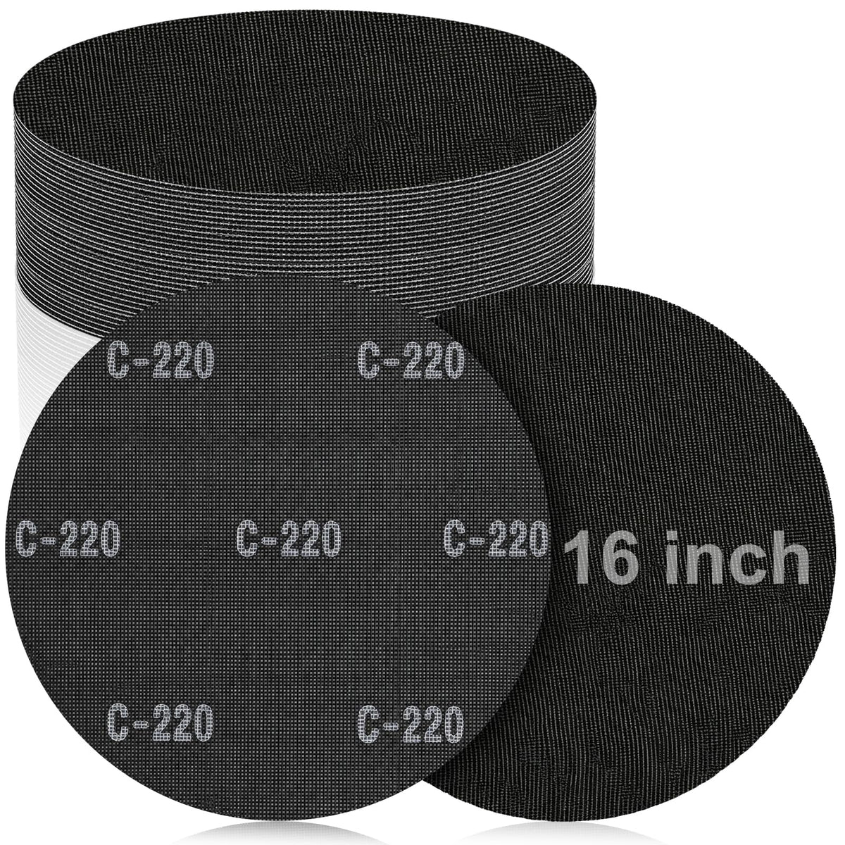 MOGRQAP 16" Floor Sanding Screen Discs 10 Pack, 220 Grit for Floor Buffers