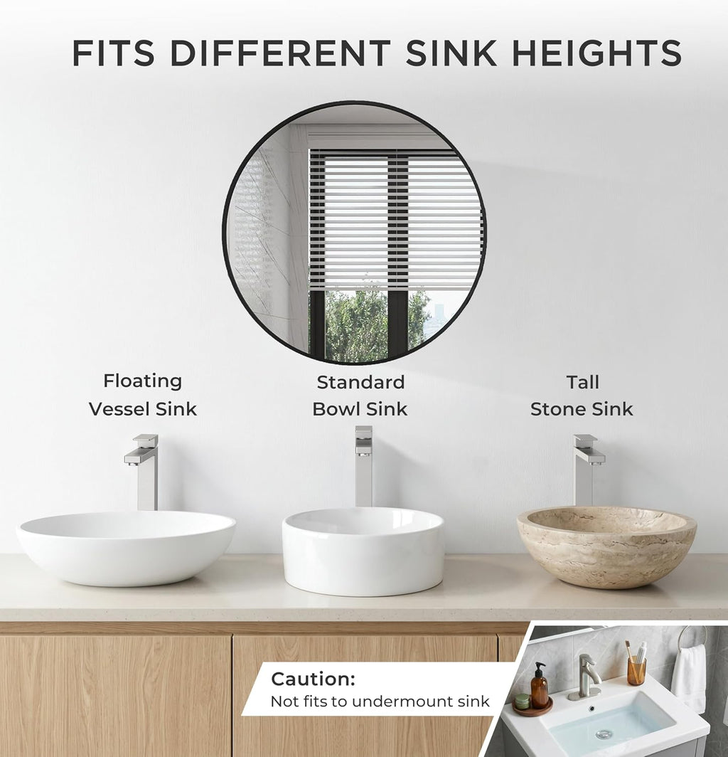 Vessel Sink Faucet Single Hole, Brushed Nickel Tall Bathroom Faucet