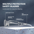 Clear ANSI Z87.1 Safety Glasses Eye Protection Goggles (Grey)