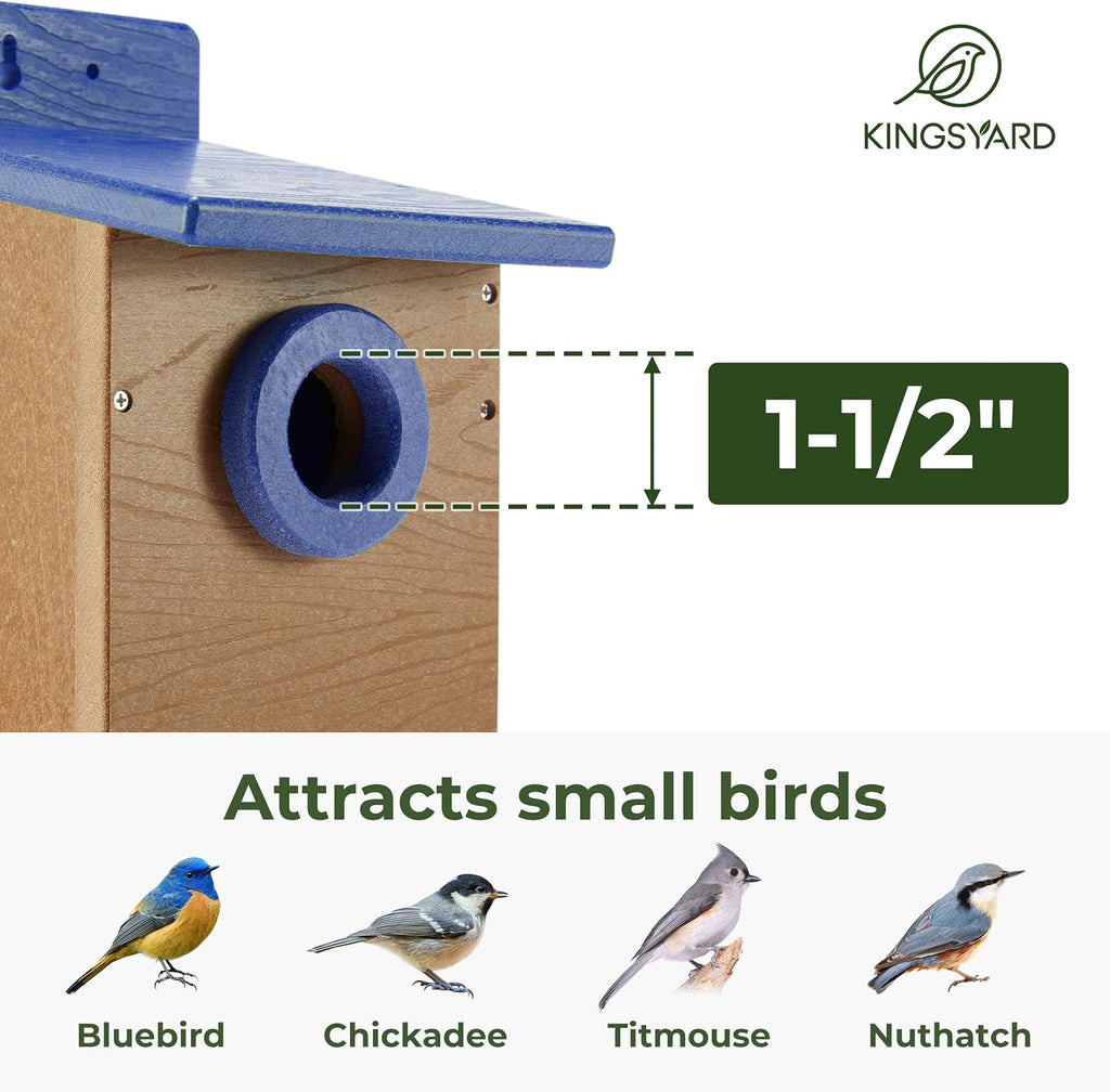Kingyard Bluebird House, Outdoor Bird House with Predator Guard