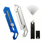 2-Pack Stainless Steel Retractable Utility Knife Box Cutter