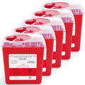 2 Quart Sharps Container (5-Pack) for Needle & Syringe Disposal