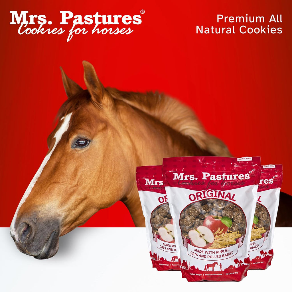 Mrs Pastures Cookies and Treats for Horses - Premium Horse Treats - Made with Apples, Oats, and Rolled Barley