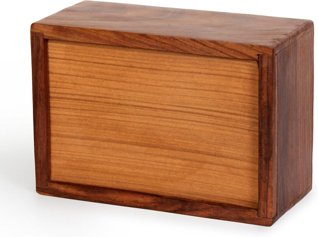 Handmade Wooden Urn Box for Human Ashes, Cremation Funeral Urns Box, Pet Memorial Urns, Decorative Urn, Cat Infant