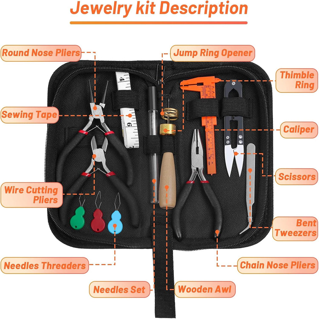 Jewelry Wire Wrapping Jewelry Making Supplies Kit, Ring Sizer Measuring Tools Kit with Tools, Ring Craft Wires