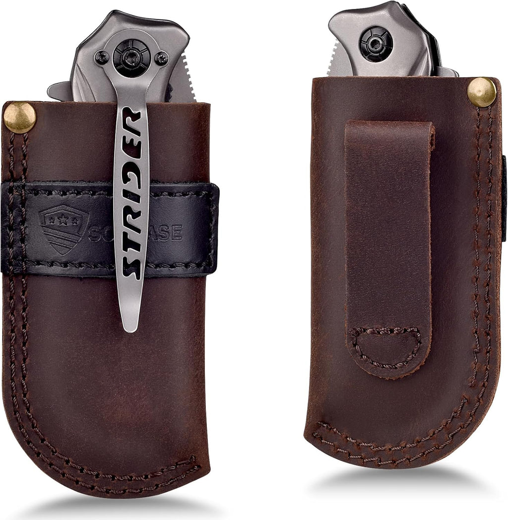 Leather Knife Sheath Belt Series - Durable, Well Made, Nice Leather, Easy and Quick Access to the Knife, Suitable for