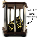 RPG Dice Jail | Metal Bars | Cage for Bad Dice | Prison | Walnut