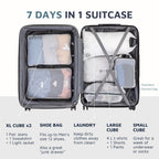 Large Compression Packing Cubes with Mesh 6-Piece Set