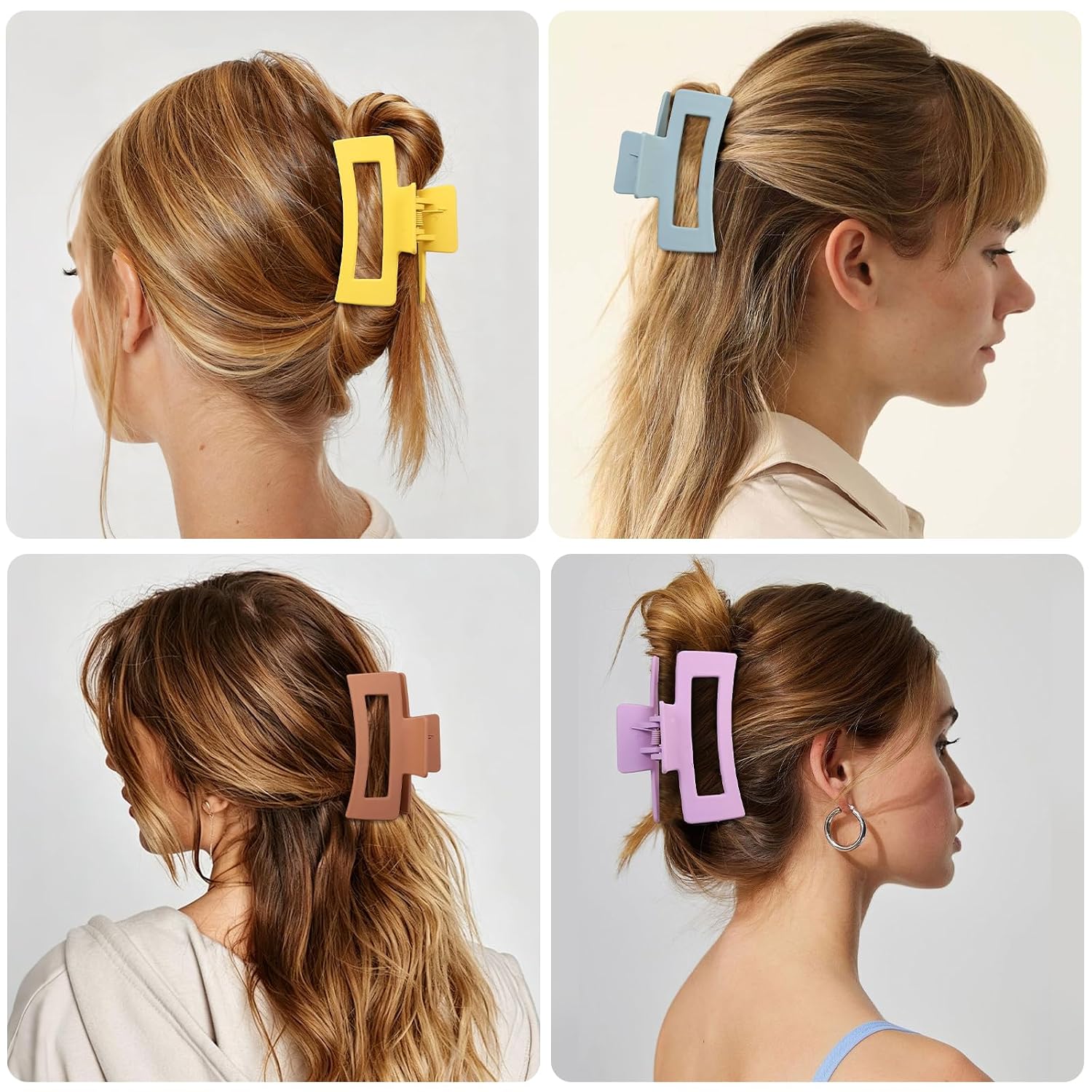 16 Pcs Hair Clips for Women 3.5 Inch Claw Clips Hair Accessories