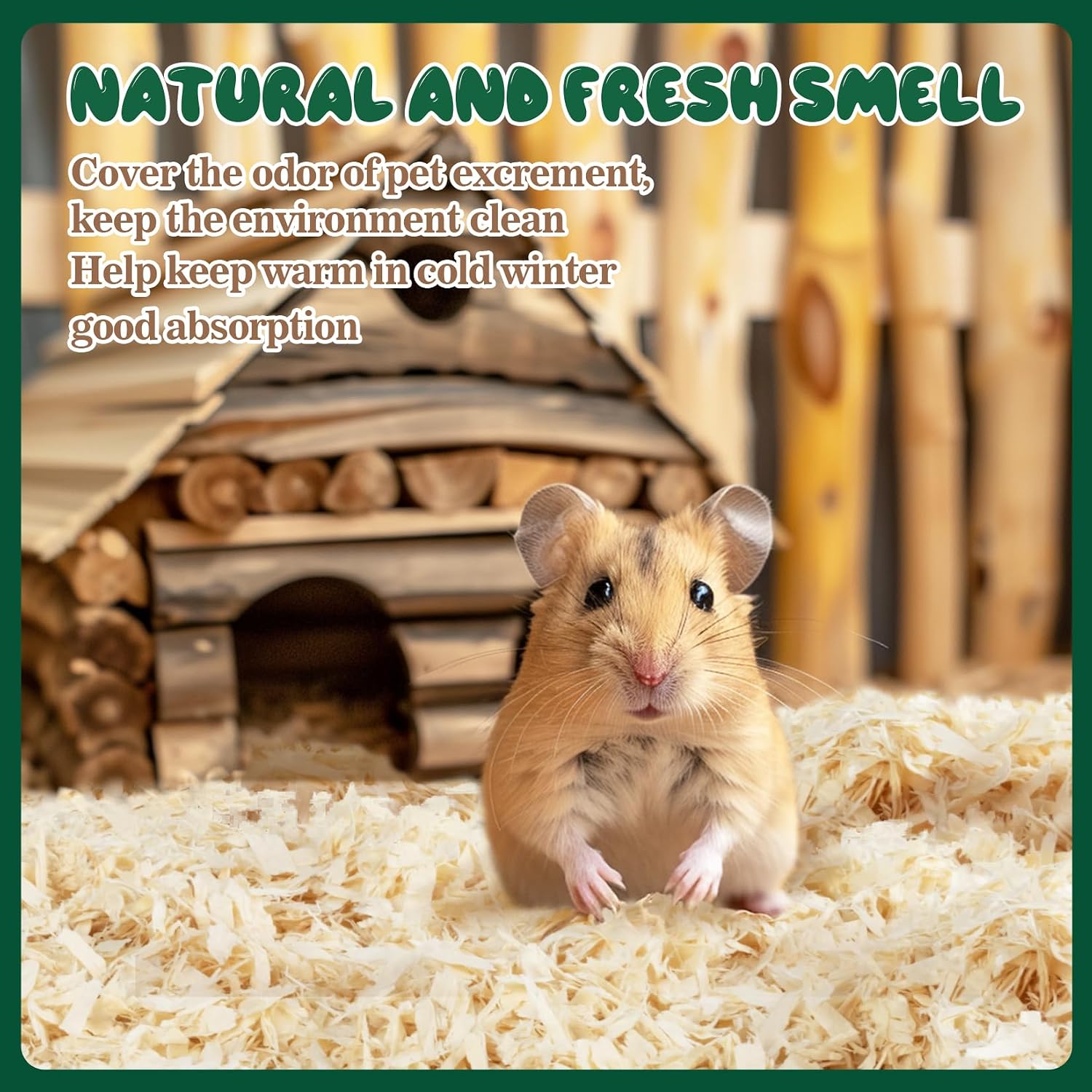 Hamster Bedding - Aspen Shavings Small Animal Pet Bedding | Aspen Bedding for Small Animals, Guinea Pigs, Rabbits