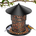 Bird Feeder for Outdoor, 3.6LB All Metal with Roof, Chew Proof