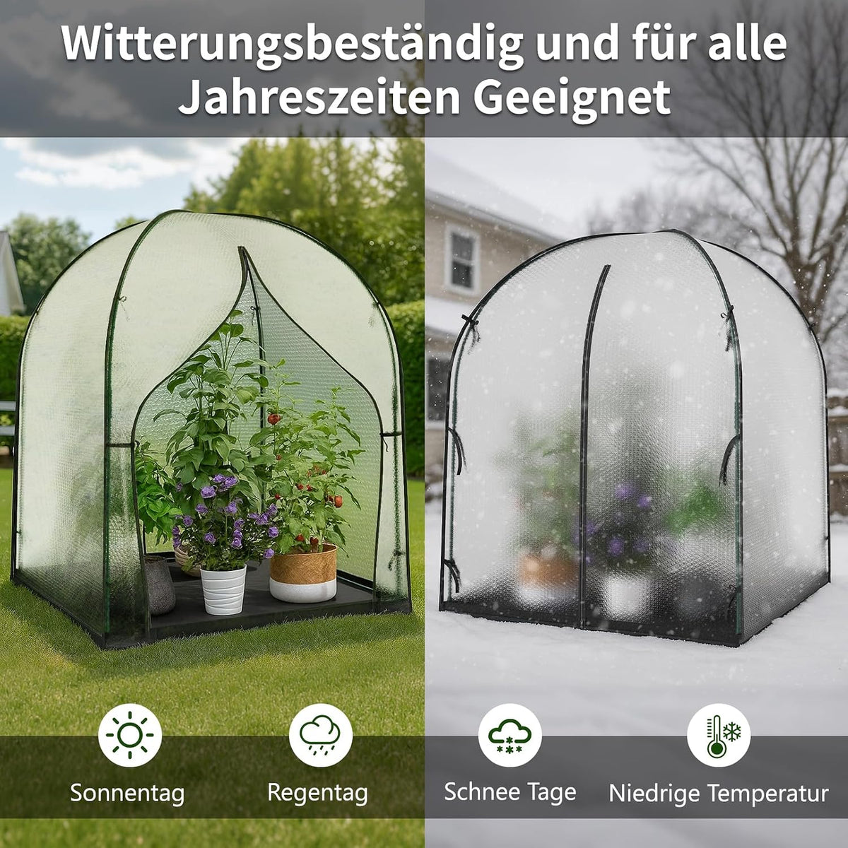 Greenhouse for Outdoor/Indoor, Bubble Film Greenhouses | Portable Walk In Small/Mini Green House Kit for Outside