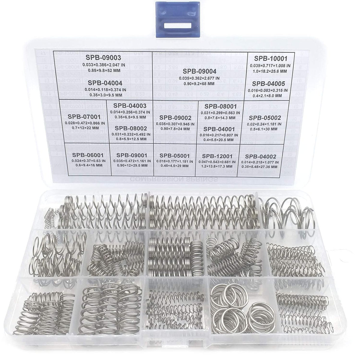 Compression Springs NEWST Spring Assortment Kit | Stainless Steel Springs | 17 Different Sizes 148 Piece Spring