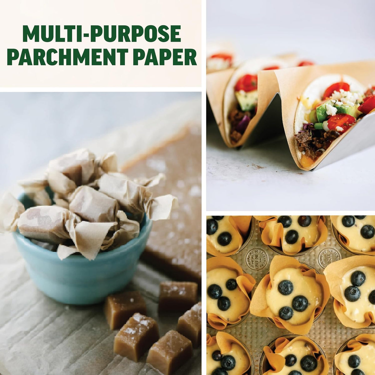 3x3 Parchment Paper Squares, 400 Sheets, Unbleached, Pre-Cut