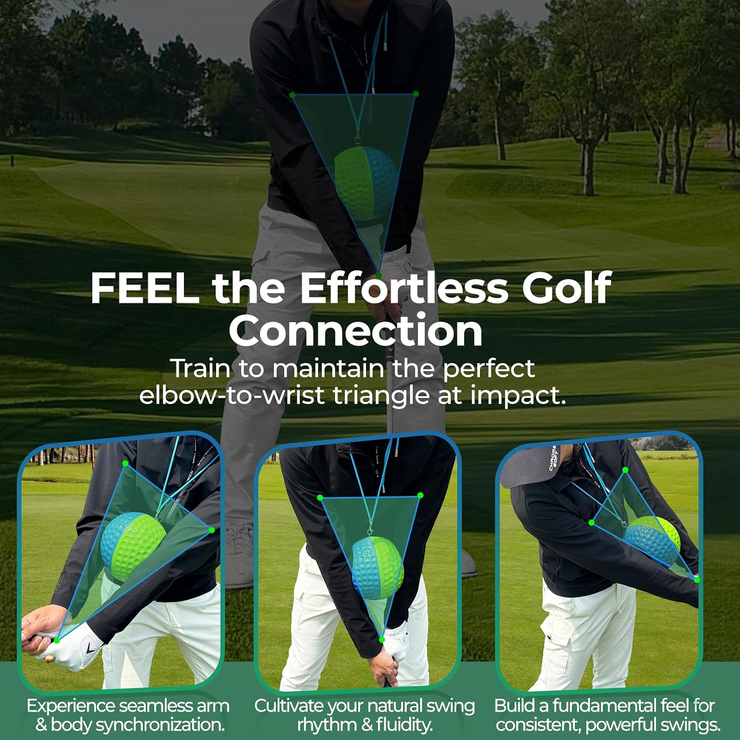 Golf Training Aid Ball for Impact Precision & Consistent Swings - Master Body Connection to Fix Slicing, Scooping &