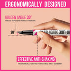 Curved Eyebrow Pen, Waterproof with Hair-Like Brows, Dark Brown