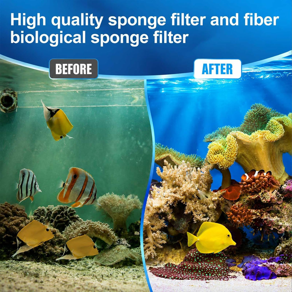 30 Pack Aquarium Filter Media Set Replacement Compatible with Cascade 1200/1500 Ccf2ul Ccf3ul Filter, Bio Sponge