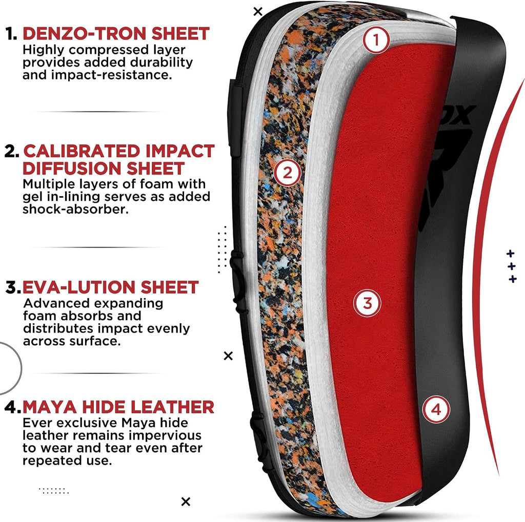 Muay Thai Pad for Training, Curved Kickboxing Kicking Strike Shield, Coaching Kick Boxing, MMA, Martial Arts, Karate