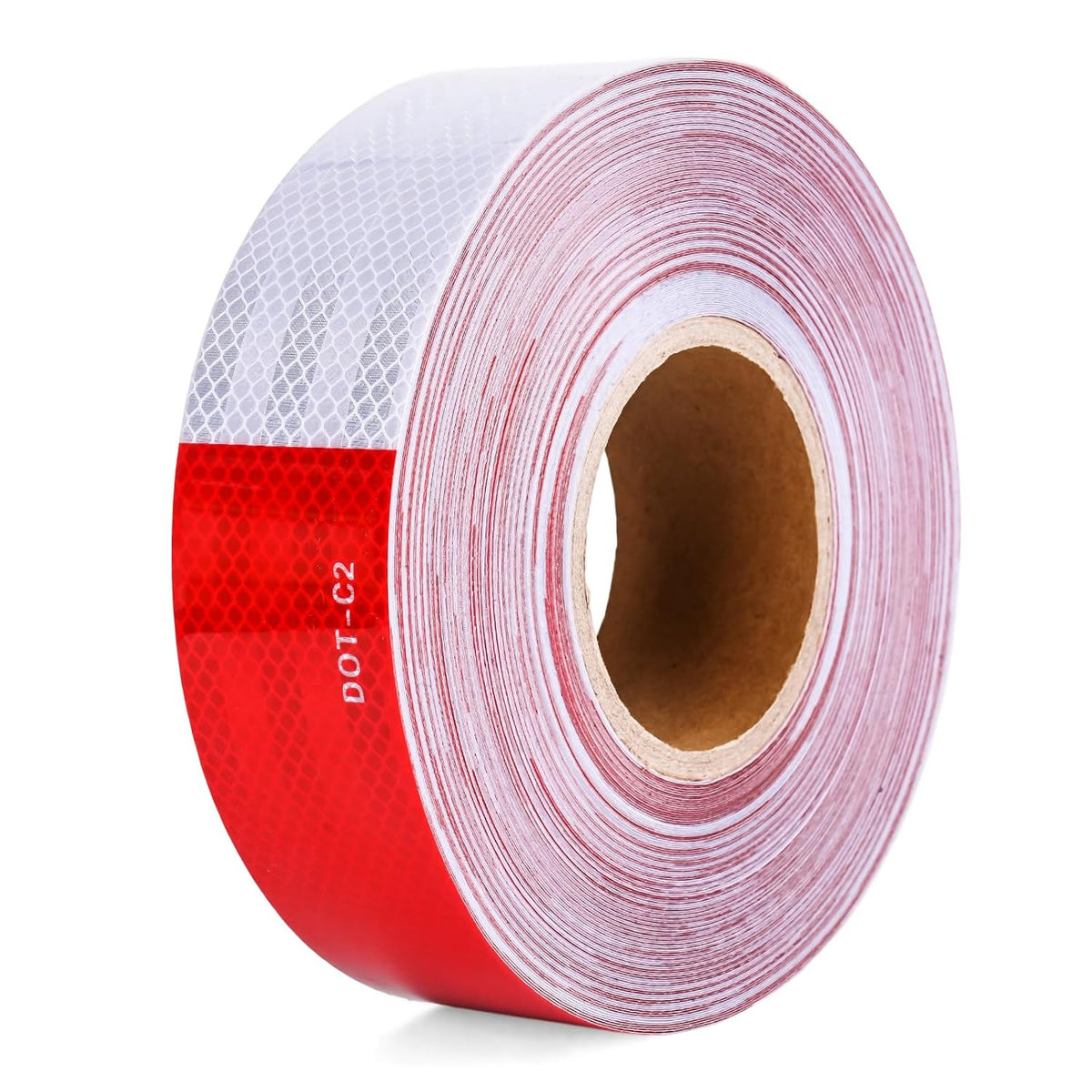 Reflective Tape 2" X 160' Red/White High Intensity DOT-C2 Trailer Reflector Tape Outdoor Waterproof Conspicuity
