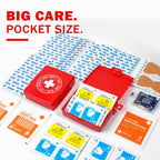 EVERLIT Pocket-Aid Kit | Travel-Friendly Hard-Shell Cases with 50 Items for Cuts, Scrapes, Burn & Wound Care | Pack