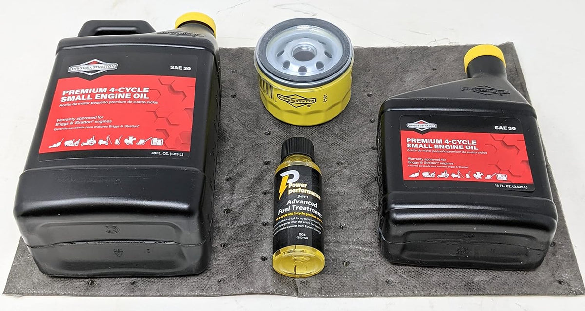 Briggs & Stratton 66 oz SAE 30 Oil Change Kit w/ 696854 Filter and Fuel Treatment