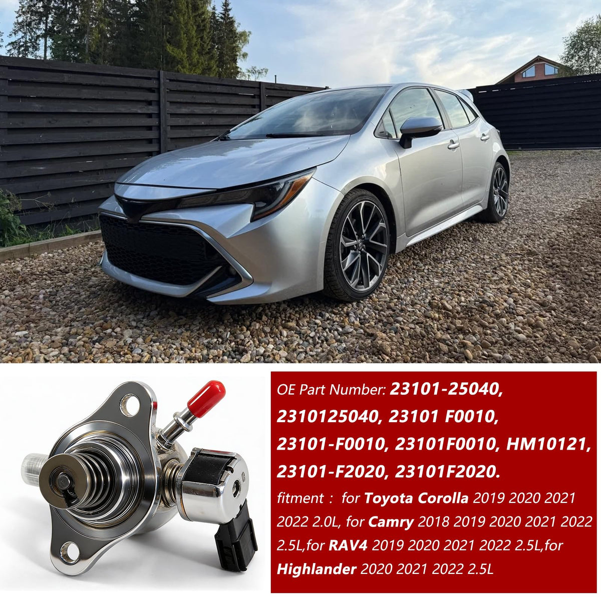 High Pressure Fuel Pump for Corolla Camry RAV4 Highlander 2018-2022