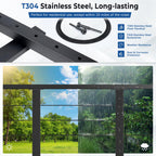4ft-8ft Modular 36in Cable Railing System for Deck with Handrail