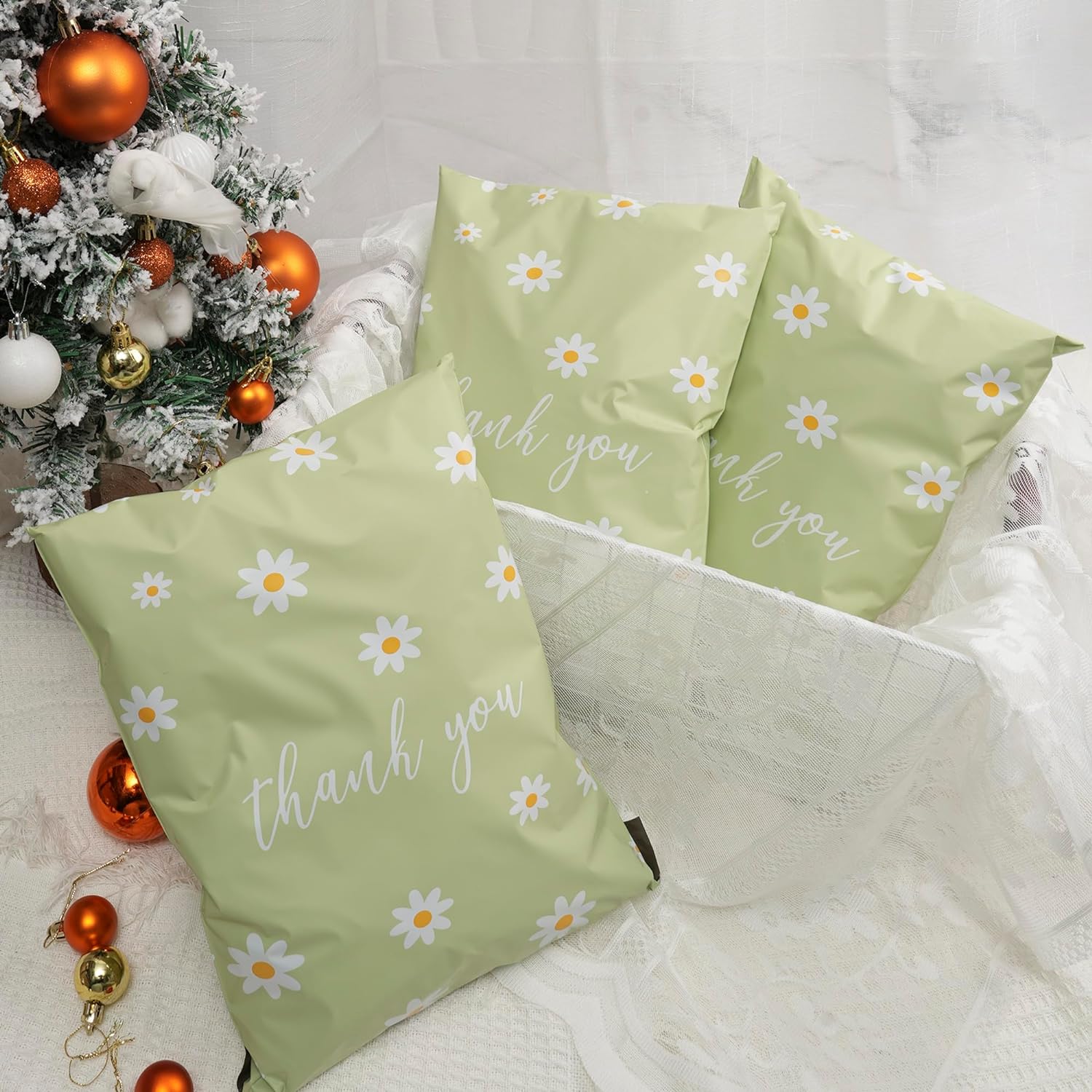 Thank You Poly Mailer 10x13 Inch 100 Pcs | Strong Adhesive Sealing, Waterproof, and Tear-resistant Shipping Bags for