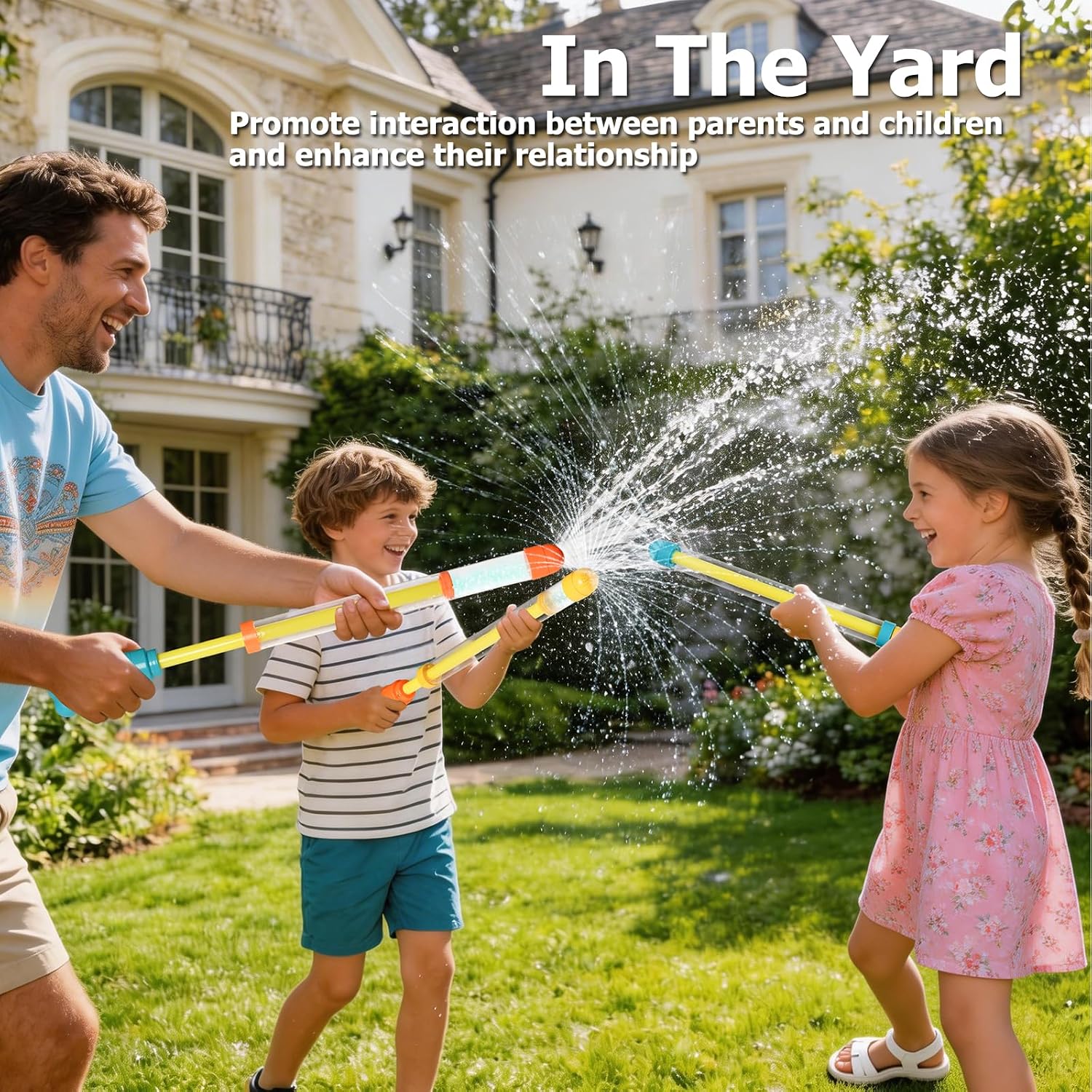3 Pcs Firework-Shaped Spray Water Gun for Kids,Squirt Gun Umbrella-Shaped Spray for Swimming Pool Beach Summer