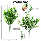 24 Bundles Artificial Greenery Stems Fake Plants Outdoor Decor