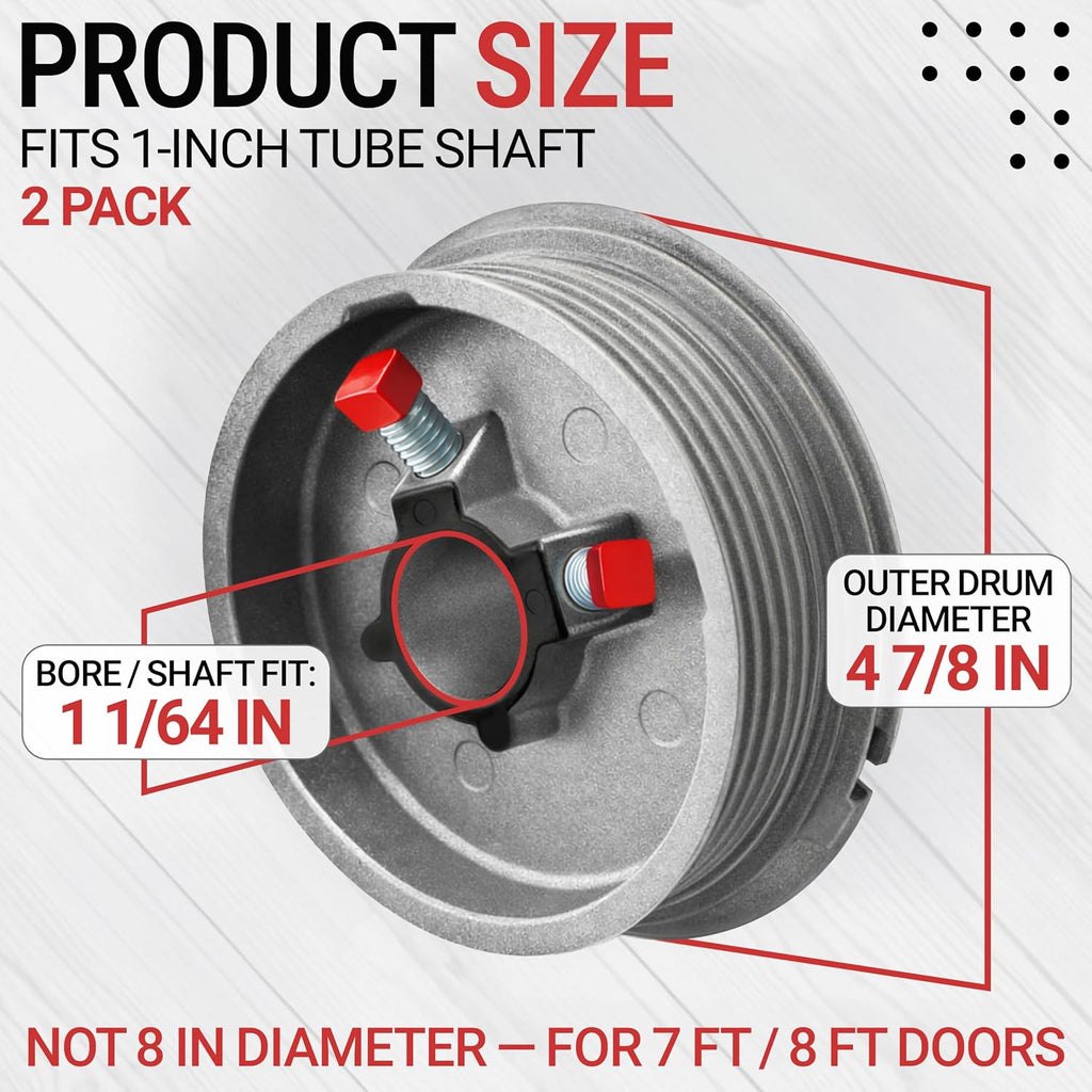 Garage Door Cable Drums Pair 400-8 for 8 Ft Standard Lift Doors