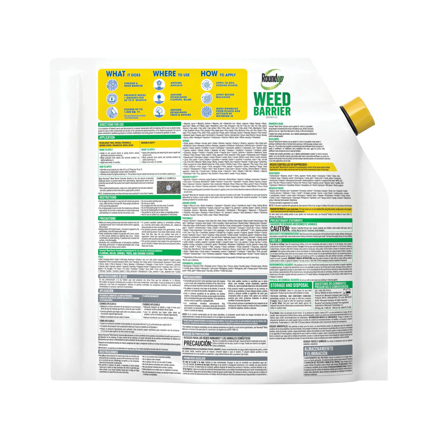 Weed Barrier Granules for Weed Prevention, 5.37 lbs.