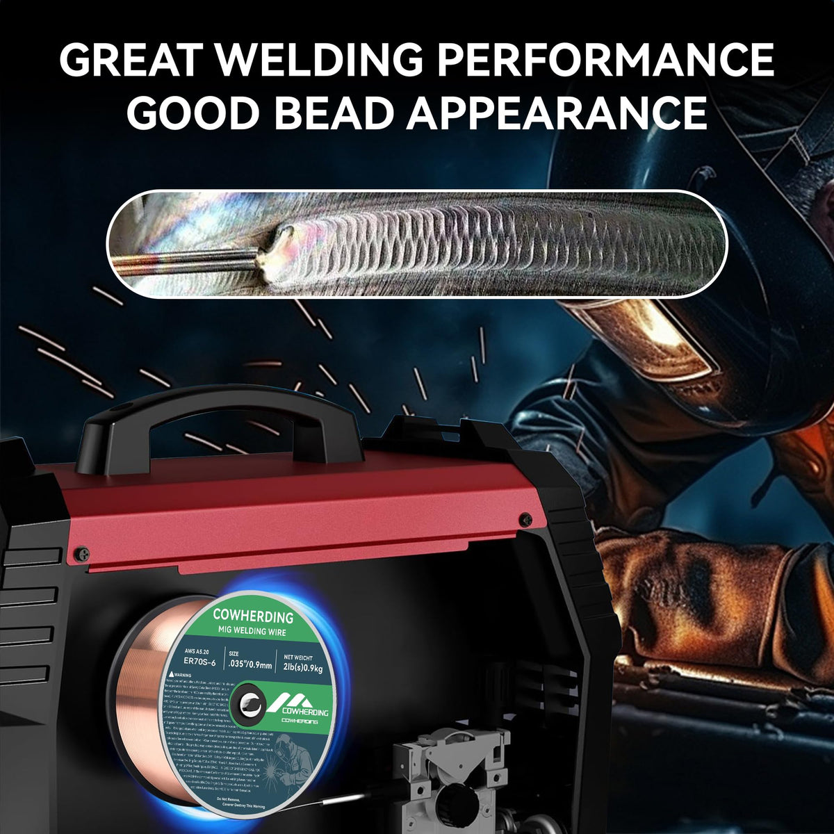 Solid Mig Welding Wire 0.35, ER70S-6 .035 Inch - 2 Pound Spool