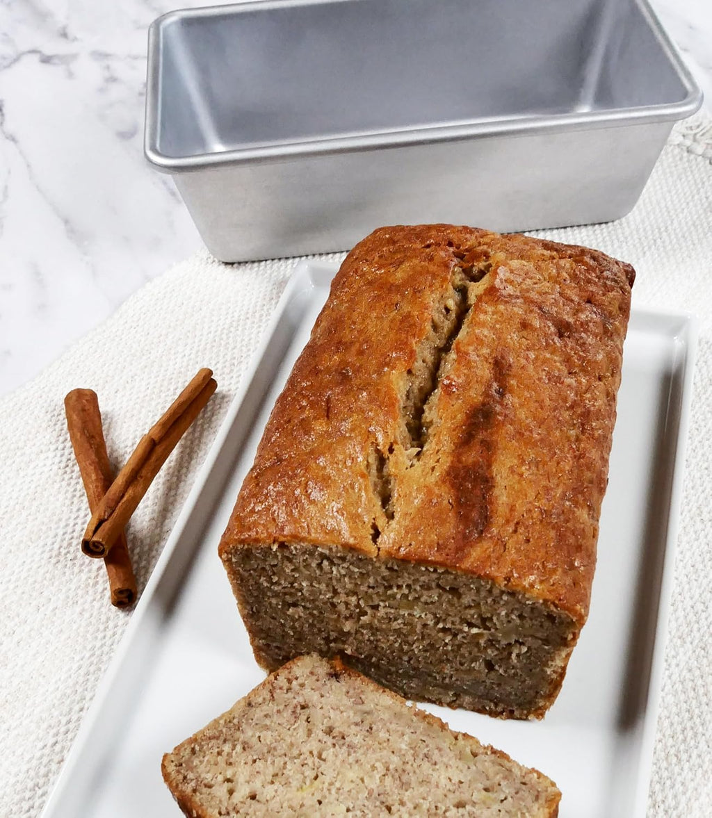 Bare Bakeware Traditional Aluminized Steel Uncoated Small Loaf Pan, Made without nonstick coating, 1 Lb