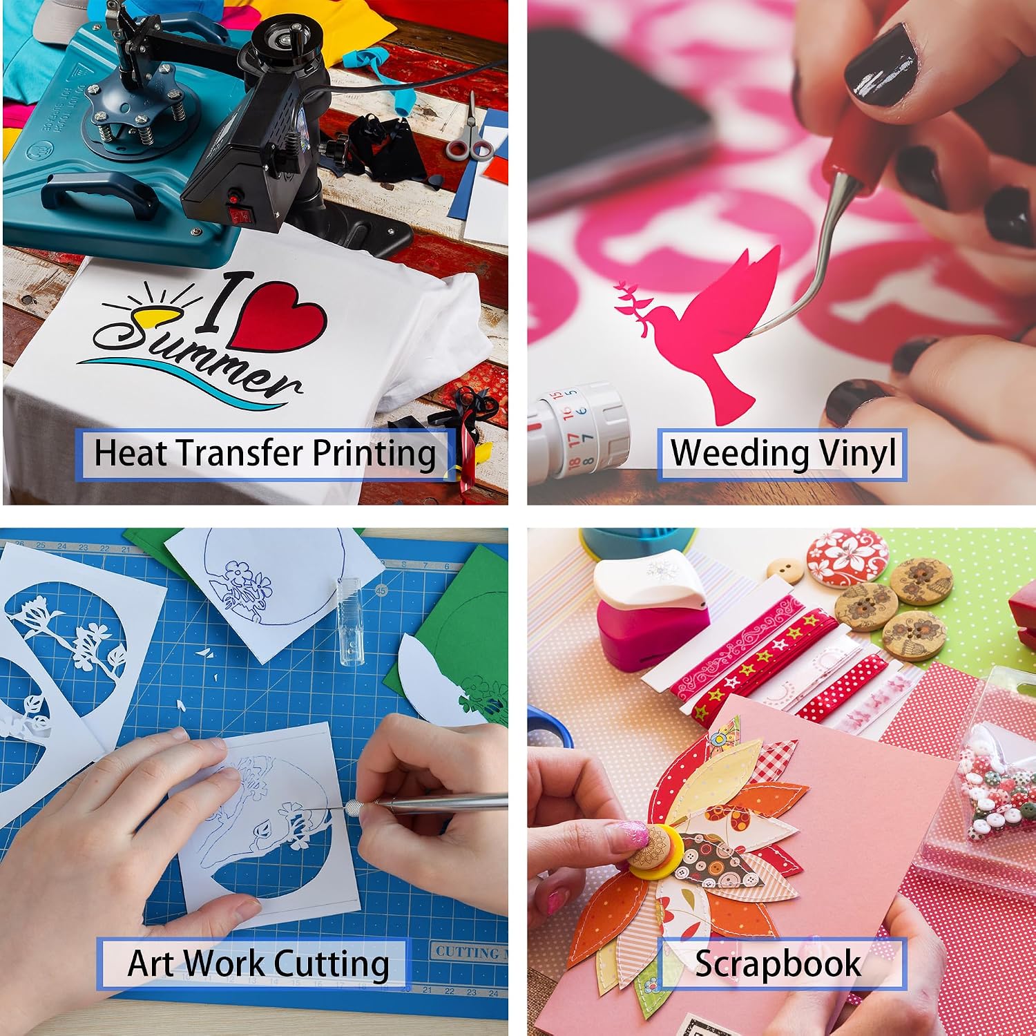 Craft Vinyl Weeding Tools Kit - DIY Art Work Cutting, Scrapbook, Lettering