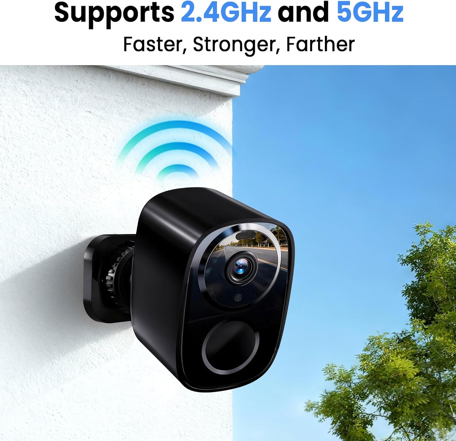 2026 Enhanced 2K UHD Security Cameras Wireless Outdoor – Free Cloud & SD Storage, Dual-Band WiFi 2.4G/5G, Full-Color