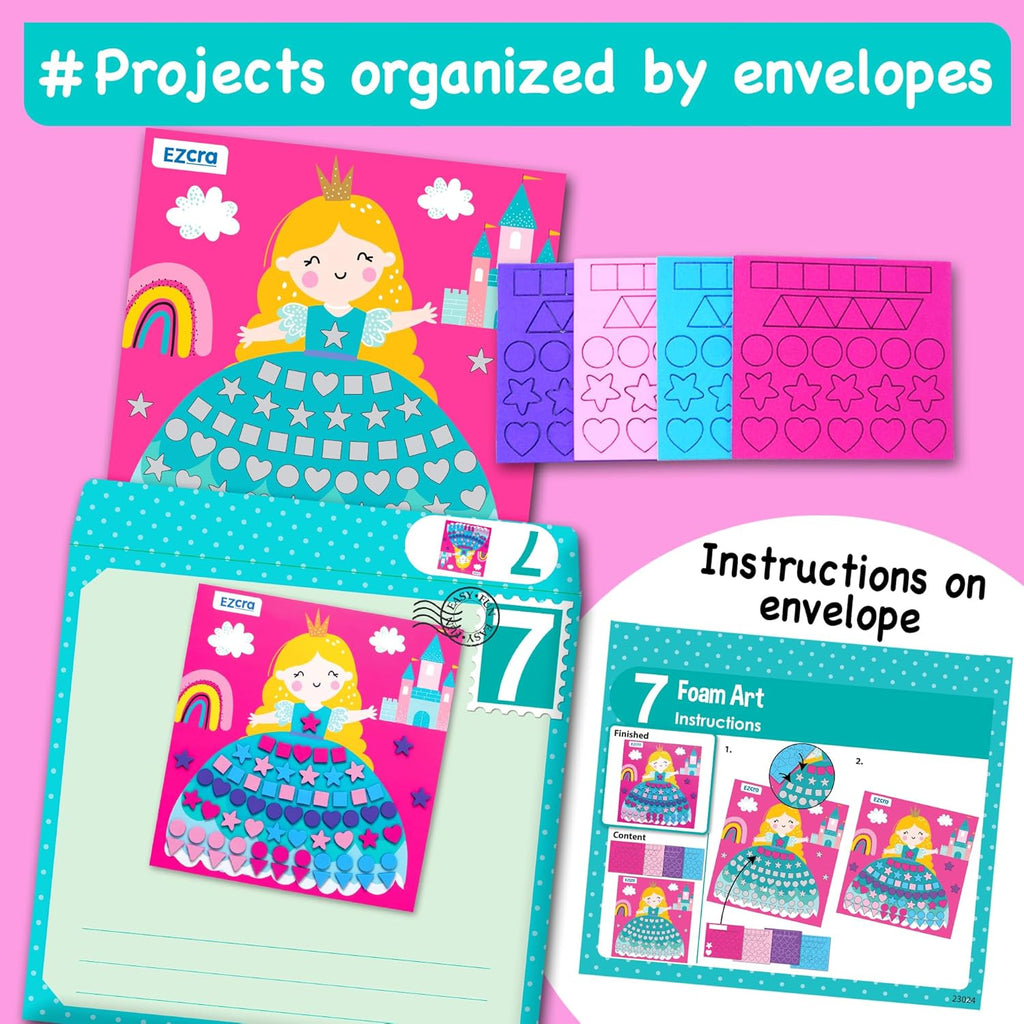 Unicorn Craft Kits for Kids Ages 4-8 – 21 Projects in 1 Craft Box for Kids – All Inclusive No Mess Arts and Crafts
