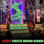 2 Rolls 2inx33ft Glow in the Dark Halloween Caution Tape, Keep Out