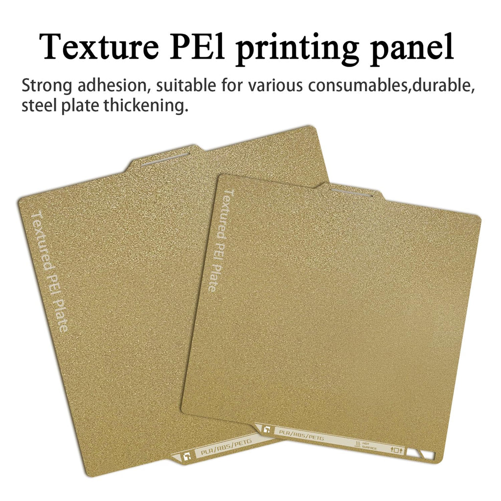 P2S Textured Build Plate with QR Code for P2S/X2D/P1S/P1P/A1/X1C | 257x257mm Dual-Sided PEI Sheet, Spring Steel