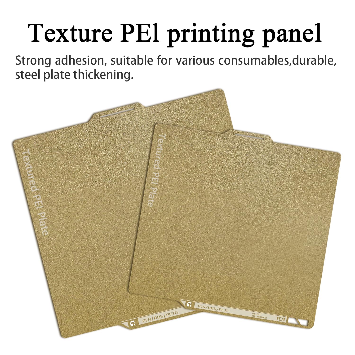 P2S Textured Build Plate with QR Code for P2S/X2D/P1S/P1P/A1/X1C | 257x257mm Dual-Sided PEI Sheet, Spring Steel